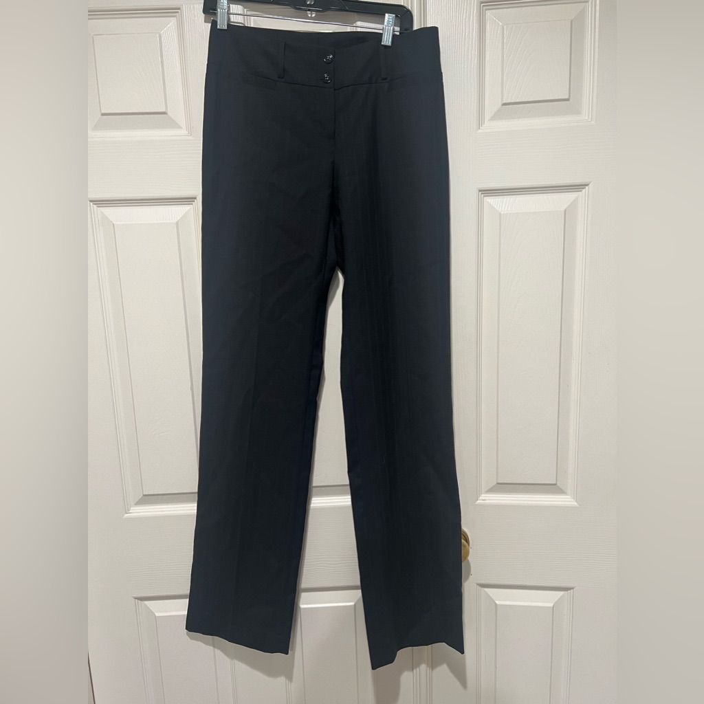 Dolce &Gabbana Women’s Black White Stripes Wide Leg Career Pants Trousers 42